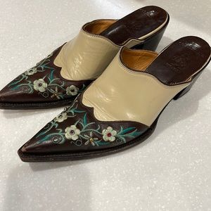 Old Gringo Tooled leather mules